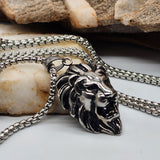 Knowledge / Chain Necklace For Mens Massive Necklace Hypoallergenic Lion Head Gift for Man