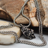 Knowledge / Chain Necklace For Mens Massive Necklace Hypoallergenic Lion Head Gift for Man