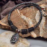 Mahabharata /  Mens Necklace Buddha Head Pendant Jewelry Tsoukalos Ancient Aliens Boho