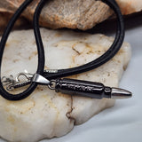 Steel Man / Necklace for Men Men's Leather Necklace Men's Jewelry Gift Men Accessory
