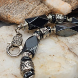 Tension Force / Bohemian Mens Necklace Natural Hematite Chocker Massive Man necklace