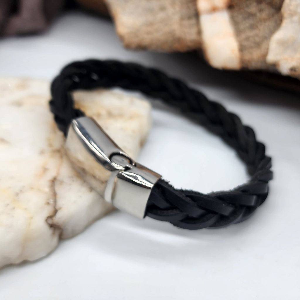 Foreigner /  Leather Bracelet for Men Men's Size 9 Leather Men's Jewelry Gift For Man Accessory