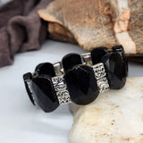 The Hunter / Men's Bracelet Men Beaded Black Onyx Stone Artisan Mens Boho Men's Jewelry