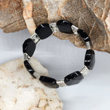 The Hunter / Men's Bracelet Men Beaded Black Onyx Stone Artisan Mens Boho Men's Jewelry