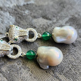 Honeymoon / Silver Designer Earrings Natural Baroque Pearls Stone Hypoallergenic Jewelry Most Popular Jewelry Gift For Women