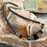 Cobra / Best Gift For Man Ethnic Man Boho Mens Jewelry Necklace Hematite Hypoallergenic