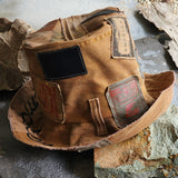 PEACEMAKER / Designer Hat Ripped Patchwork Floppy Top Hat Upcycled Recycled Eco-sustainable