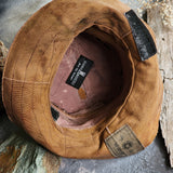 PEACEMAKER / Designer Hat Ripped Patchwork Floppy Top Hat Upcycled Recycled Eco-sustainable