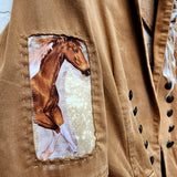English Riding Rocking Suit / Vintage Designer Jacket Vintage Jacket Up Boho Shabby Chic Jacket Repaired Boro Upcycled Jacket Jacket