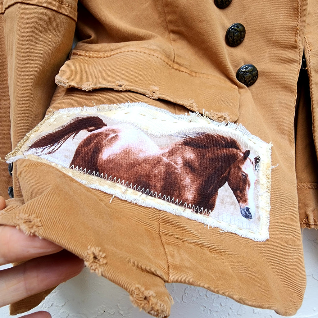 English Riding Rocking Suit / Vintage Designer Jacket Vintage Jacket Up Boho Shabby Chic Jacket Repaired Boro Upcycled Jacket Jacket