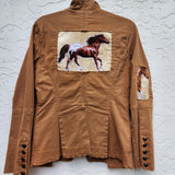 English Riding Rocking Suit / Vintage Designer Jacket Vintage Jacket Up Boho Shabby Chic Jacket Repaired Boro Upcycled Jacket Jacket