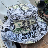 WONKA SHOWTIME New York / Bohemian Shabby Chic Top Hat Upcycled Denim Distressed Boro Dyed Acid-washed