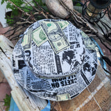 WONKA SHOWTIME New York / Bohemian Shabby Chic Top Hat Upcycled Denim Distressed Boro Dyed Acid-washed