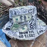WONKA SHOWTIME New York / Bohemian Shabby Chic Top Hat Upcycled Denim Distressed Boro Dyed Acid-washed