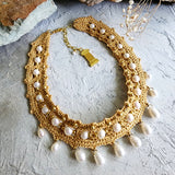 Nested Pearls / Designer Jewelry Gold Necklace Natural Pearls Hypoallergenic Jewelry Most Popular Jewelry Gift For Women