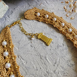 Nested Pearls / Designer Jewelry Gold Necklace Natural Pearls Hypoallergenic Jewelry Most Popular Jewelry Gift For Women