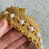 Nested Pearls / Designer Jewelry Gold Necklace Natural Pearls Hypoallergenic Jewelry Most Popular Jewelry Gift For Women