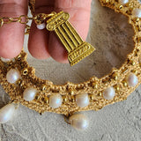 Nested Pearls / Designer Jewelry Gold Necklace Natural Pearls Hypoallergenic Jewelry Most Popular Jewelry Gift For Women
