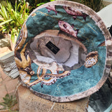Turtle Beach / Patchwork Hunter Bucket Hat Floral Hemingway Top Hat Quilt Patchwork Top Hat Vintage Cotton Hat
