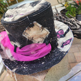 Tea Party / Concept Clothing Avngard Fashion Boro Techniques Hand-stitched Patchwork New Boho Top Hat Streetwear