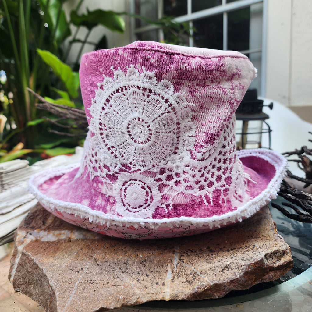 London Lace/ Concept Clothing Avngard Fashion Boro Techniques Hand-stitched Patchwork New Boho Top Hat Streetwear