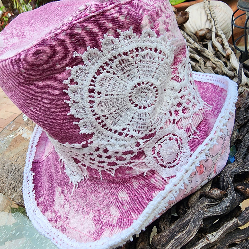 London Lace/ Concept Clothing Avngard Fashion Boro Techniques Hand-stitched Patchwork New Boho Top Hat Streetwear