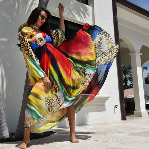 MAKE ME YOURS / Designer Maxi Dress Boho Luxury Resort Wear Fabric Dress Artisan Concept Clothing Unique Upcycled Couture