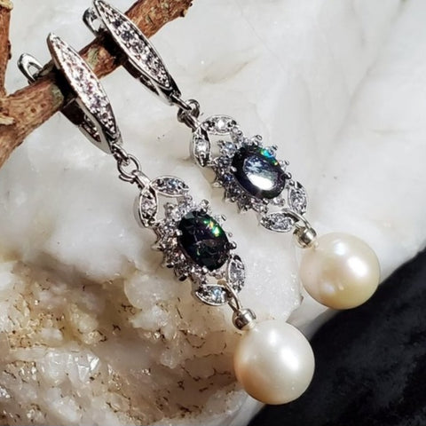 Wildflower / Designer Jewelry Silver Earrings Natural Baroque Pearls Hypoallergenic Jewelry Most Popular Jewelry Gift For Women