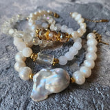 Here She Is / Most Popular Jewelry Silver Gold Bracelets Set Natural Pearls Hypoallergenic Bracelet Gift For Women