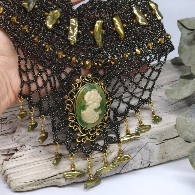 Ariadna / Designer Gold Nrcklace Natural Pearls Stone Hypoallergenic Crochet Jewelry Most Popular Jewelry Gift For Women