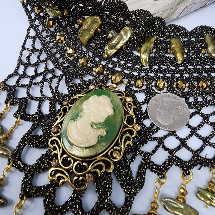Ariadna / Designer Gold Nrcklace Natural Pearls Stone Hypoallergenic Crochet Jewelry Most Popular Jewelry Gift For Women