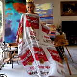 Art Basel Andy Warhol Soup / Designer Maxi Dress Boho Luxury Resort Wear Fabric  Dress Artisan Concept Clothing Unique Couture