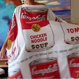 Art Basel Andy Warhol Soup / Designer Maxi Dress Boho Luxury Resort Wear Fabric  Dress Artisan Concept Clothing Unique Couture