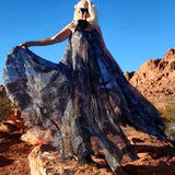 SAFARI / What To Wear For Art Event In Basel Miami Giraffe African Print Maxi Dress For Fashion Photo shoot