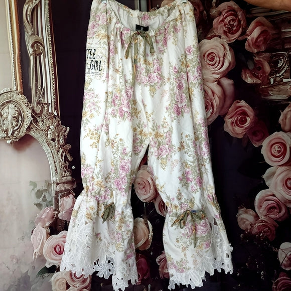 Bloom / Victorian Shabby Bloomers Ruffle Pants Rose Print Like Boho Print madnolia Rose Concept Store Avangard