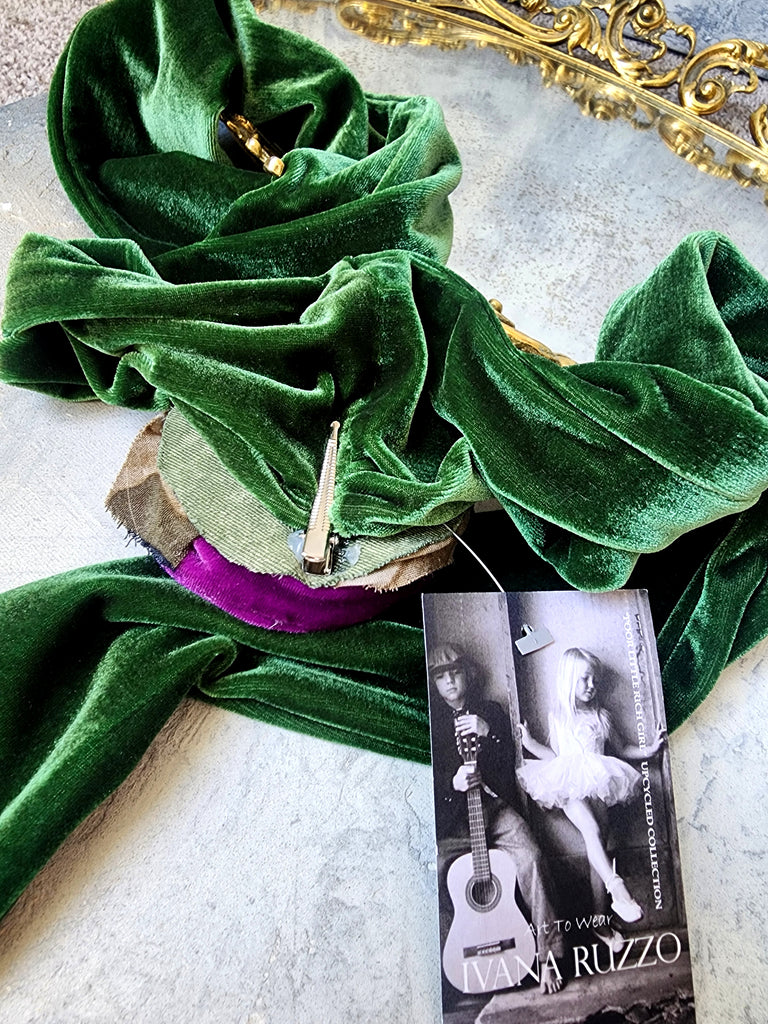 Madame Alfred Vel / Cottage Velvet Jabot Bowtie Romantic Flower Fabric Rose Camellia Velvet Scarf Antique Lace 20th century 60s archives