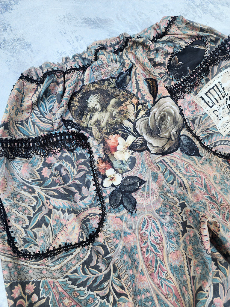 Renaissance Lore / Avant-garde Bloomers Victorian Pants Ruffles Rose Golden Lace Romantic Dark Academia Angel Aplique