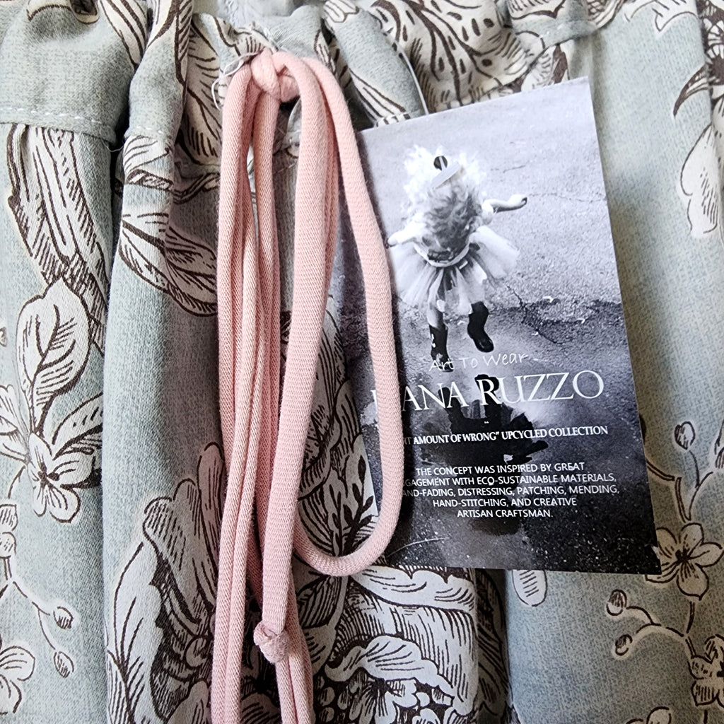 Cupid LOVE LETTERS / Designer Victorian Bloomers Ruffle European Cotton Love Letter Hand Patched  Distressing  Patchwork Floral Prints