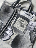 FOLL OF IT / Designer Handbag Distressed Black Denim Scull Appliqué Logo Eye Patch Appliqué Avant-garde Street-wear