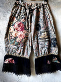 Renaissance Lore / Avant-garde Bloomers Victorian Pants Ruffles Rose Golden Lace Romantic Dark Academia Angel Aplique