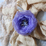 Wild Flower  / Boho Rose Choker Flower Brooch Clip Upcycled Magnolia Apple Blossom Upcycled Concept Store Made in USA