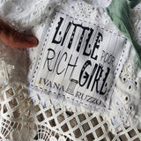 Cupid LOVE LETTERS / Collar Jabot Tie Upcycled Lace Pearl Crystal  Boho Vintage Bow Cottage Rose Edwardian Pink Magnolia Flower Pin