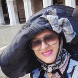 SPIRIT OF VENICE / Designer Top Hat Shabby Chic Hat Upcycled Distressed Denim Bohemian style Hat Hand Stitched Top Hat Patchwork