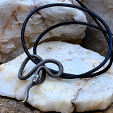 Nagas Spirit / Unique Necklace for Men Leather Necklace Snake Pendant Gift Guy Mens Gift Idea