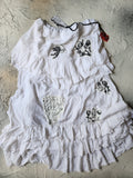 Southern Charm / Maxi Skirt Cotage Romantic Country Chic Patched ANGEL Aplique Red Heart Vintage European 100% Cotton