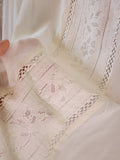 Quiet Drama / Bohemian Blouse Ivory Textured Lace Avant-garde Organic Drape Large Sculptural Rose Silk Fabric Flower