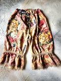 Parisian Maneki-Neko / Bloomers Victorian Pants Shabby Chic Ruffles Rose Cat Patchwork Golden Lace Romantic Chic Patched Avant-garde Aplique
