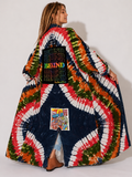 Marilyn Tattoo Shop / Boho Kimono Duster Upcycled Vintage Denim Concept Tatoo Marilyn Monroe Patchwork Avant-gardeKimono