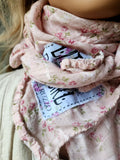 Lisette Gardens / Cottage Botanical Bandana Bowtie 100% Cotton Avantgarde Artisan Hand-Stitched Scarf Victorian Neck Wrap