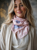 Lisette Gardens / Cottage Botanical Bandana Bowtie 100% Cotton Avantgarde Artisan Hand-Stitched Scarf Victorian Neck Wrap